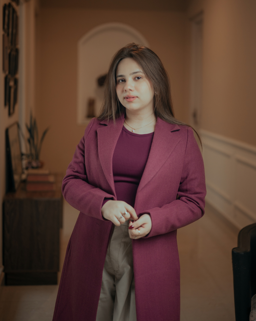LAVENDER MIST long coat by Rohma Khann Designs — product view 1
