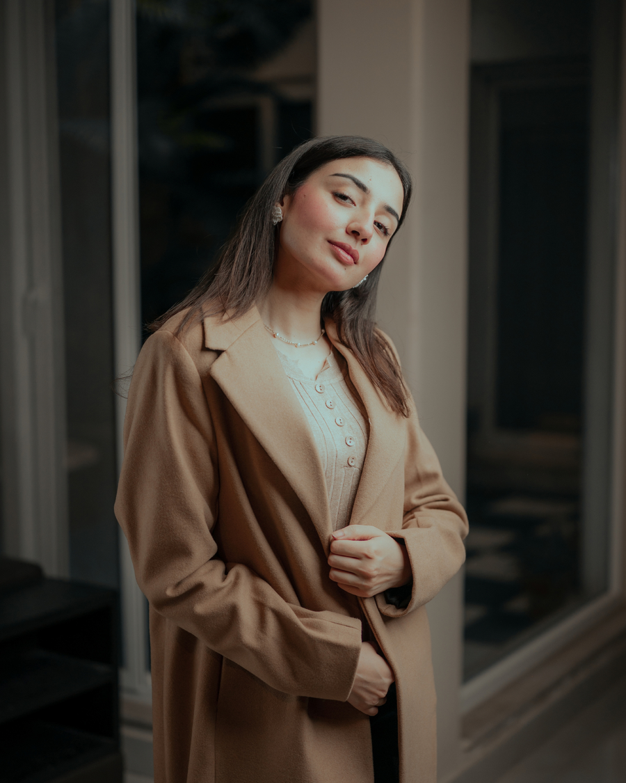 SAND STONE long coat by Rohma Khann Designs — product view 1