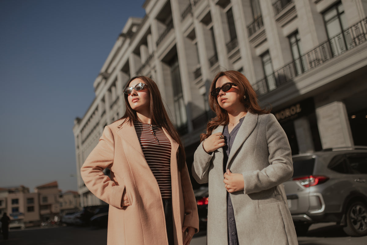 Women’s long coat by Rohma Khann Designs