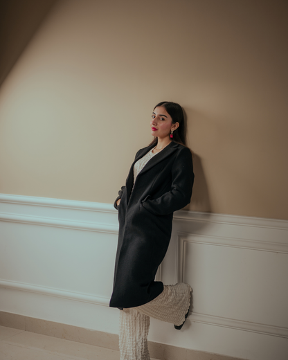 ONYX long coat by Rohma Khann Designs — product view 2