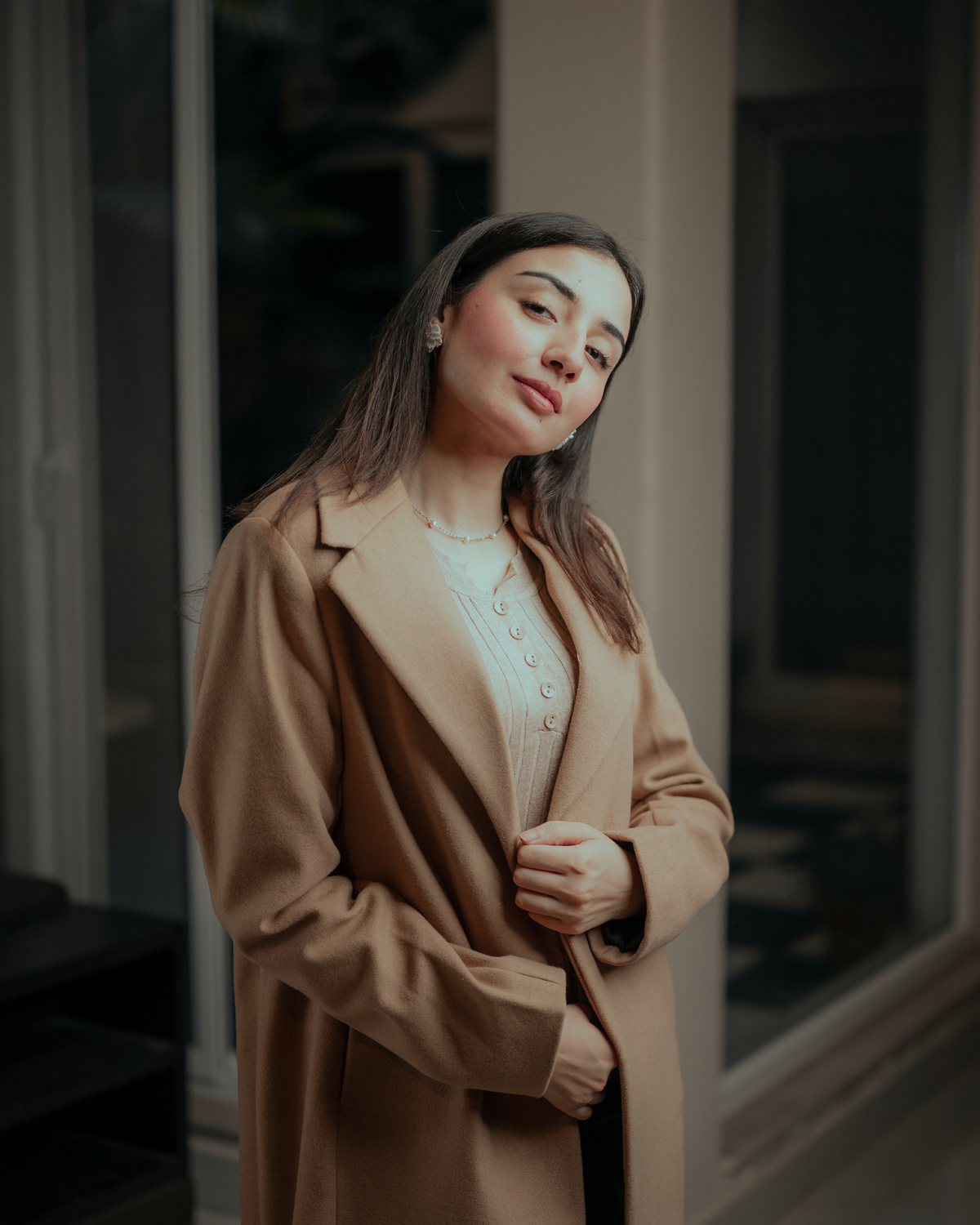 SAND STONE long coat by Rohma Khann Designs — product view 1