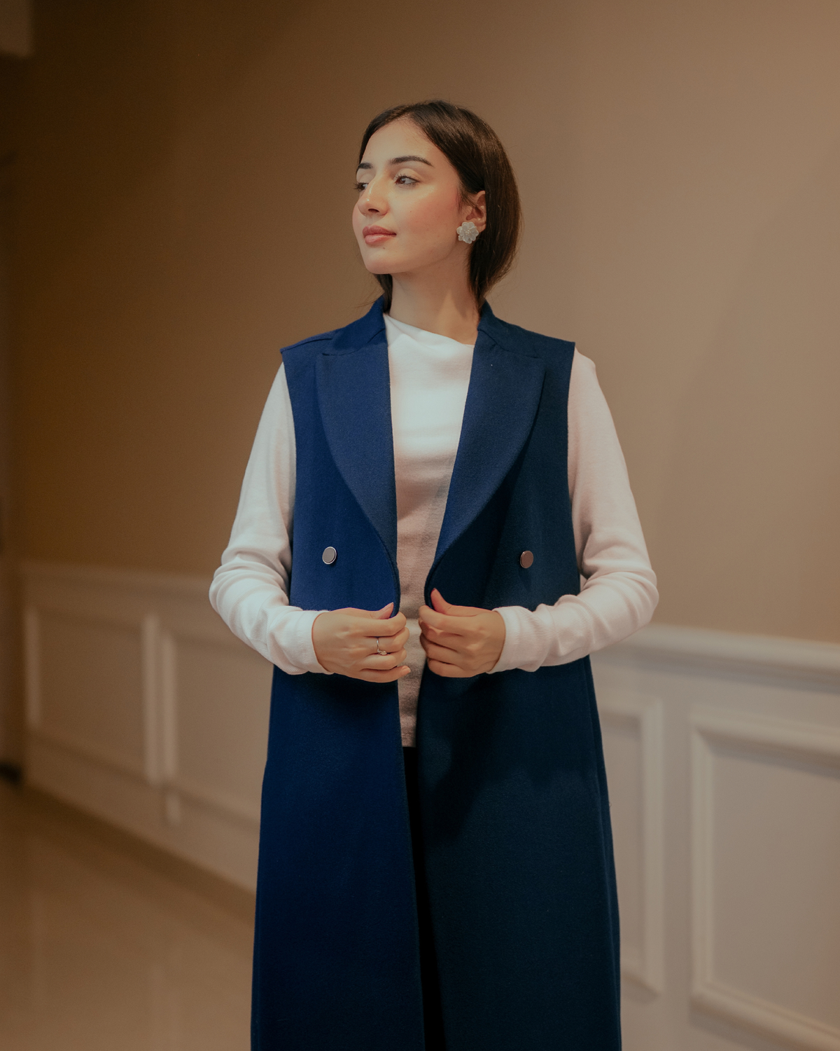 COBALT long coat by Rohma Khann Designs — product view 1