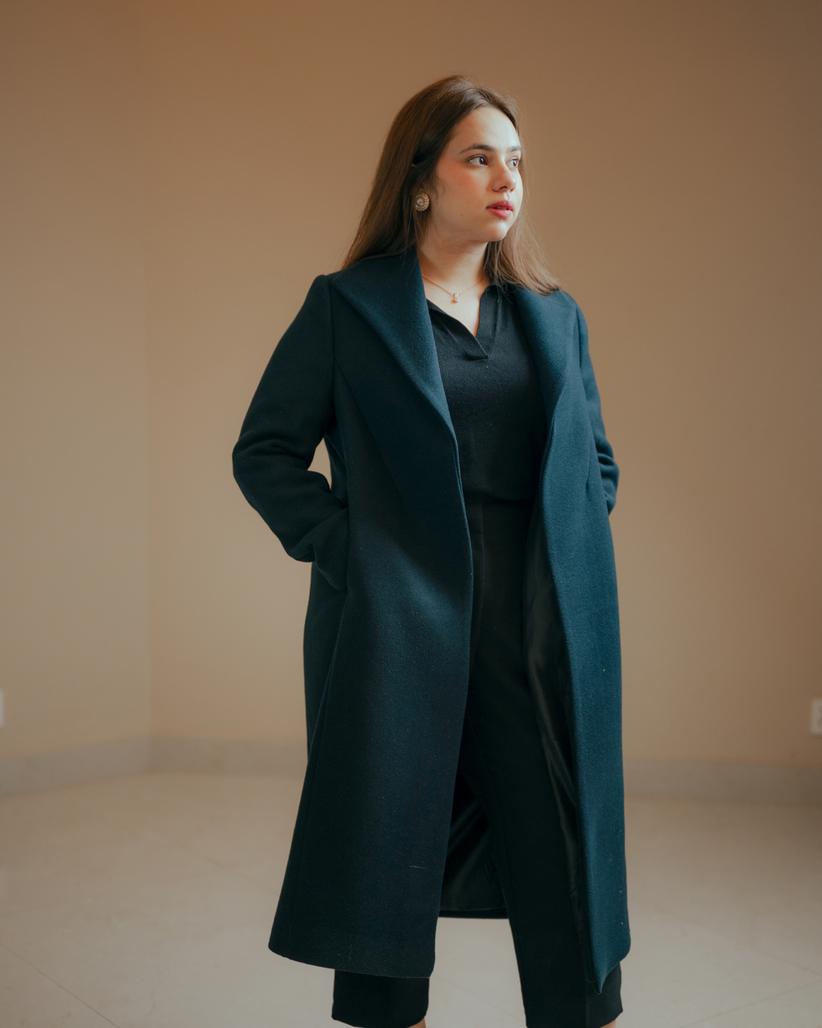 BLEU ROYAAL long coat by Rohma Khann Designs — product view 2