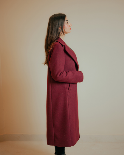 VELOUR long coat by Rohma Khann Designs — product view 2