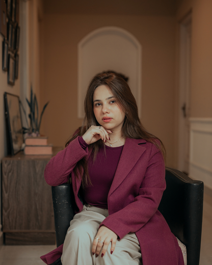 LAVENDER MIST long coat by Rohma Khann Designs — product view 2