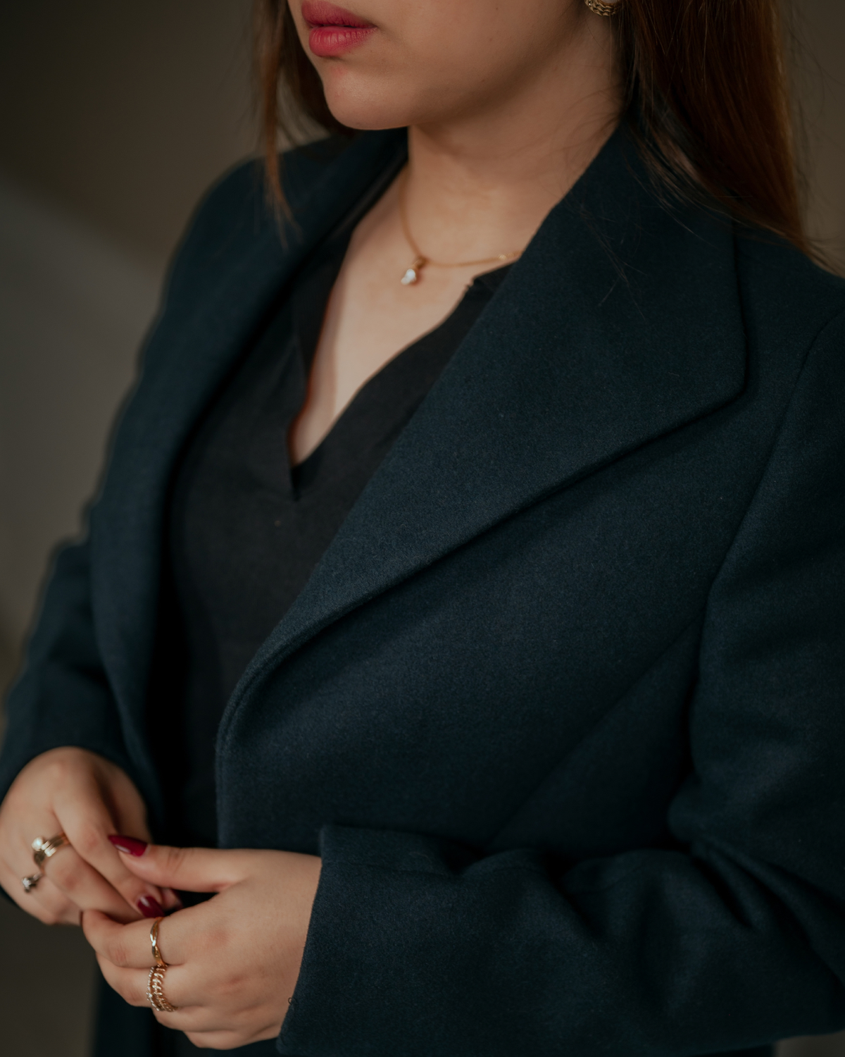 BLEU ROYAAL long coat by Rohma Khann Designs — product view 3
