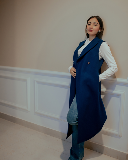 COBALT long coat by Rohma Khann Designs — product view 3