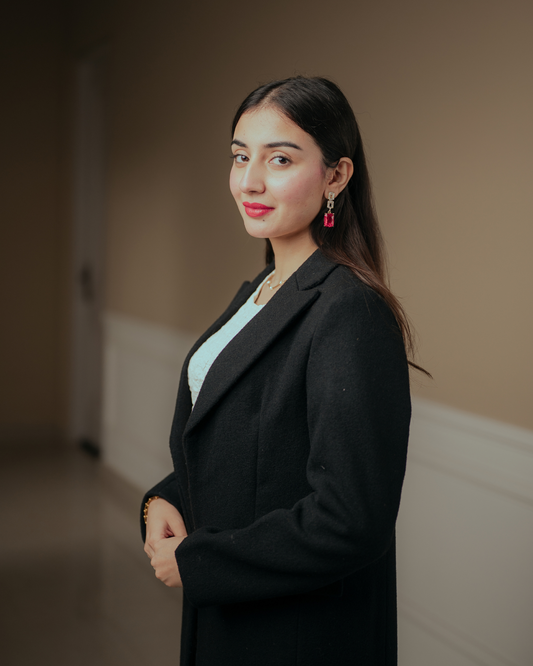 ONYX long coat by Rohma Khann Designs — product view 1
