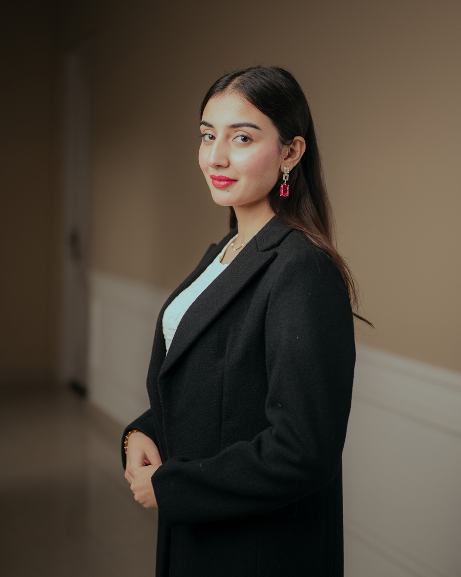 ONYX long coat by Rohma Khann Designs — product view 1