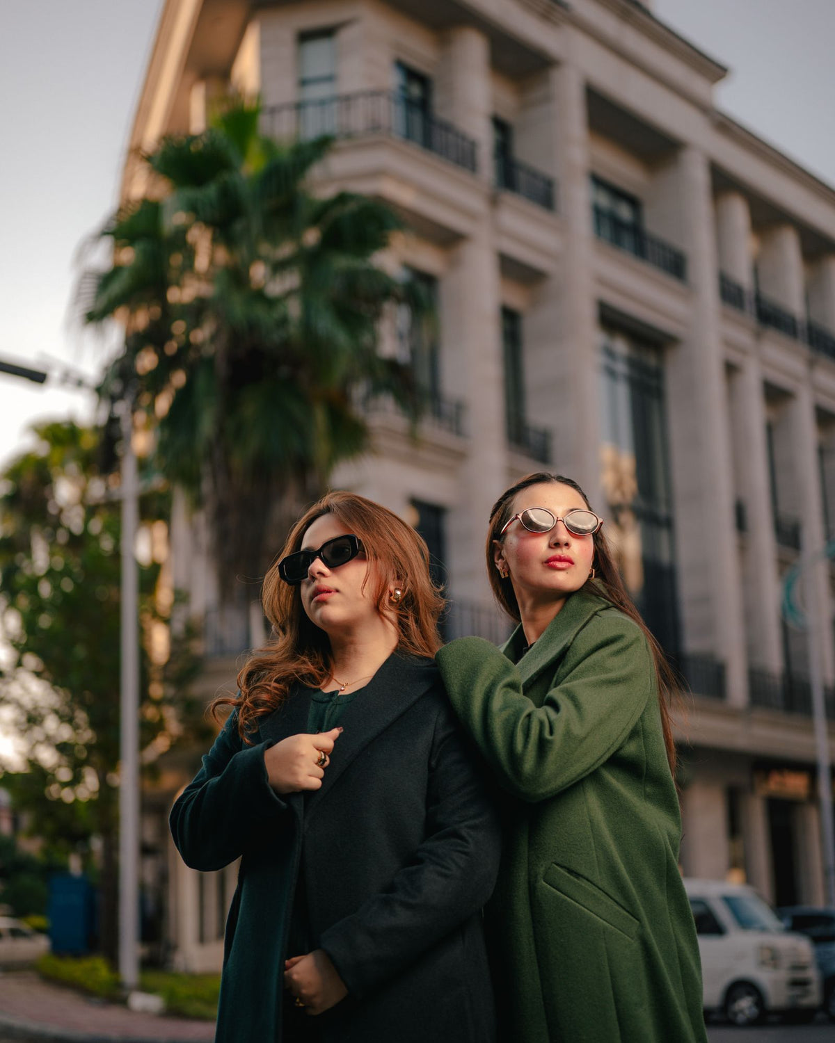 Teal Temptation navy blue long coat by Rohma Khann Designs — product view 4